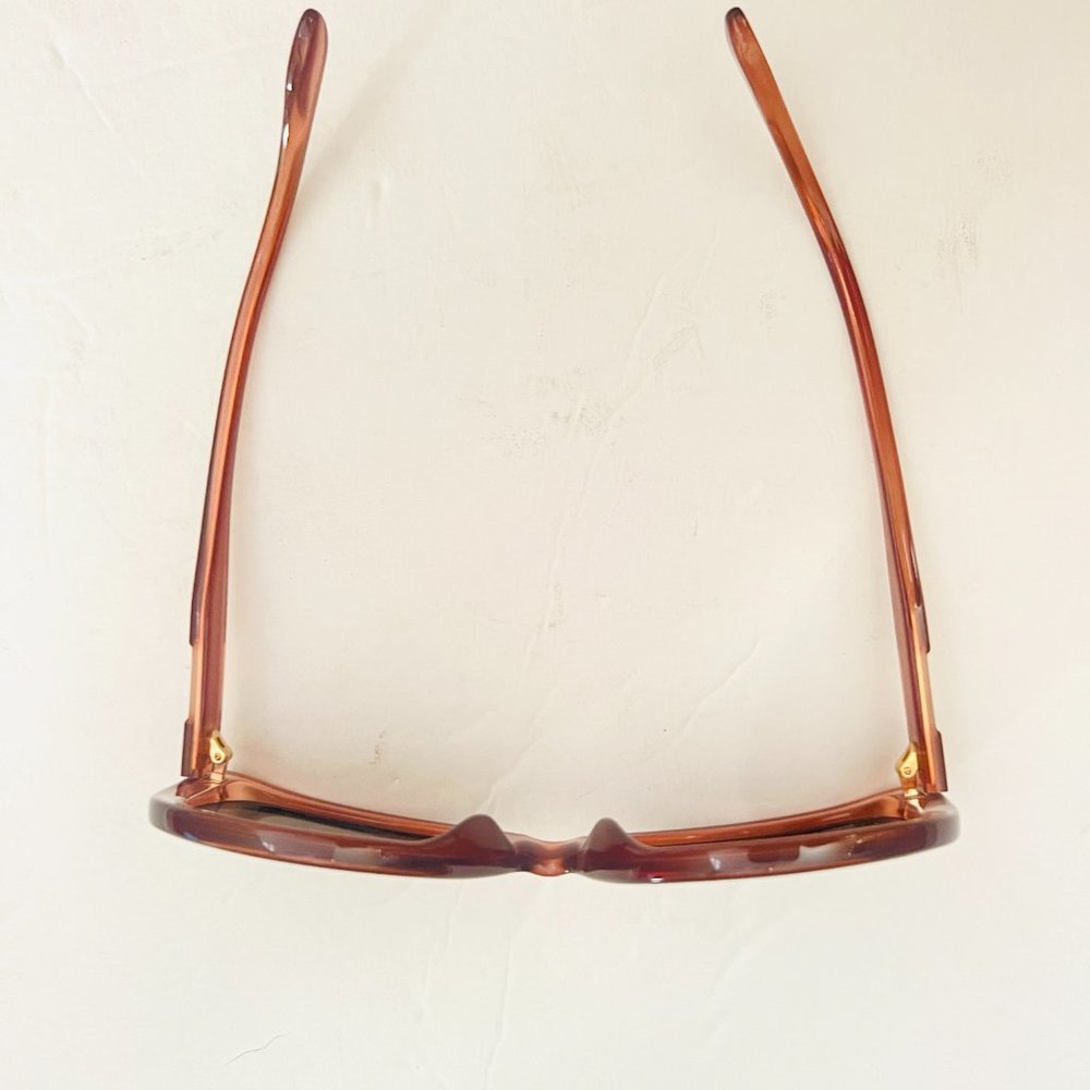 GUCCI Retro Brown 57 mm Plastic Frame Gray Gradient Sunglasses - Picture 6 of 6